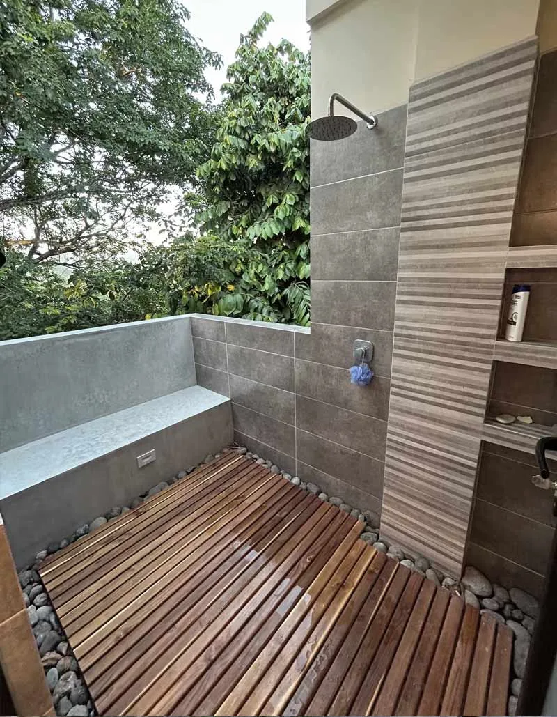 Master room shower Casa Emilia Nosara for Lamar retreat