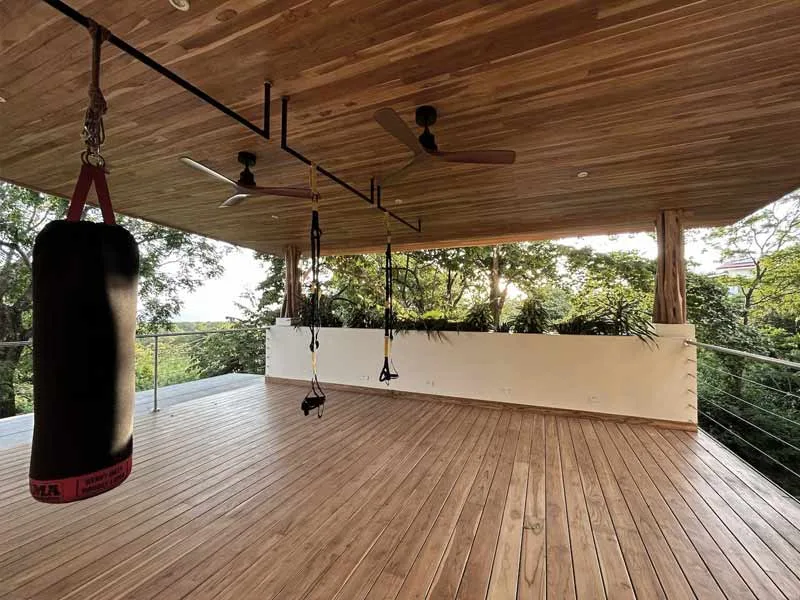Yoga deck gym Casa Emilia Nosara for Lamar retreat