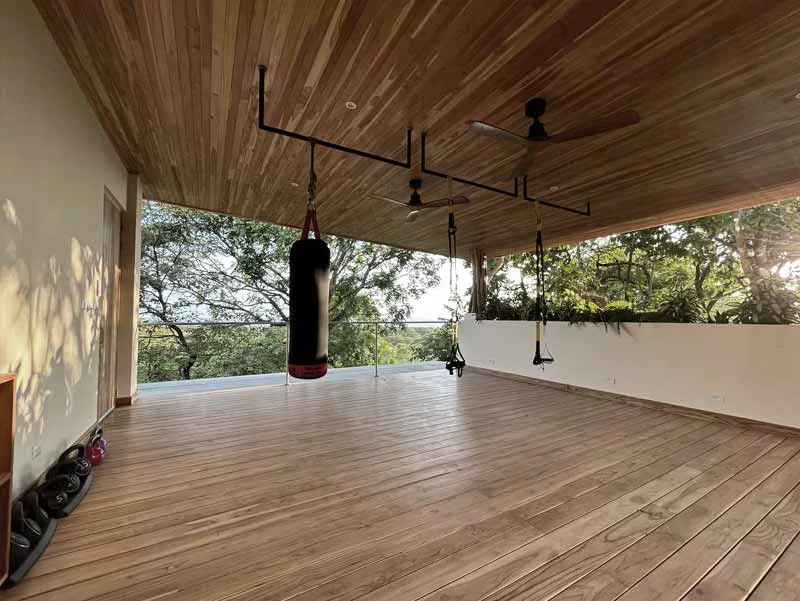 Yoga deck gym Casa Emilia Nosara for Lamar retreat