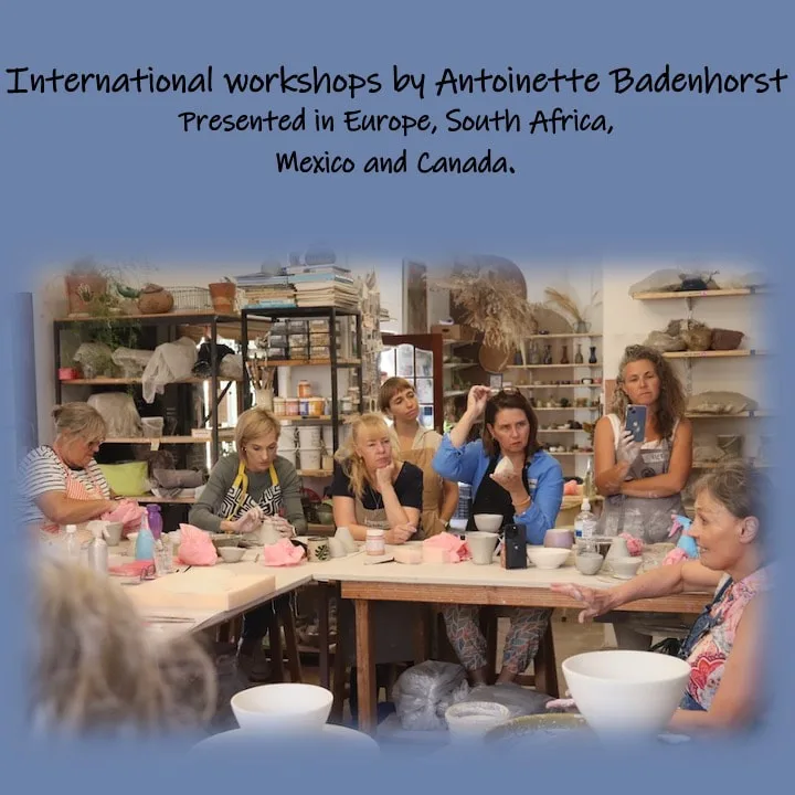 International recognized potter from Mississippi (Antoinette Badenhorst) presents hands-on porcelain workshop in Bryanston South Africa.