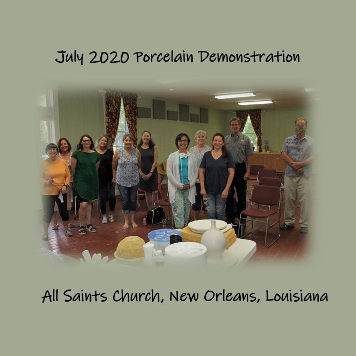 A collection of photographs from porcelain workshops and demonstrations taught by Antoinette Badenhorst over the years, including studio workshops in Saltillo, Mississippi and teaching at other venues in the United States