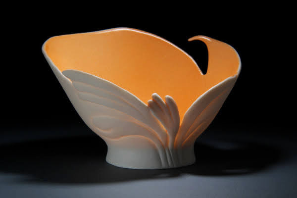 "April Dream"  wheel thrown porcelain bowl #119