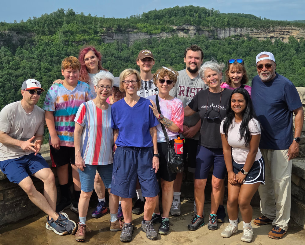 Many of our group (not all) at an overlook