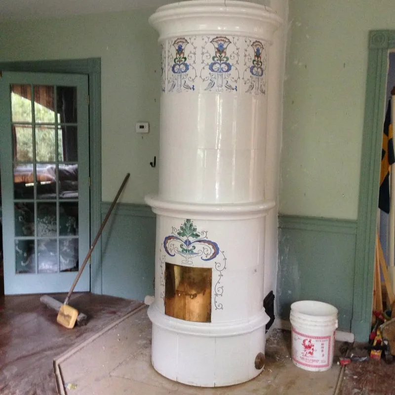 Antique Swedish Tile Stove in Norton, Massachusetts