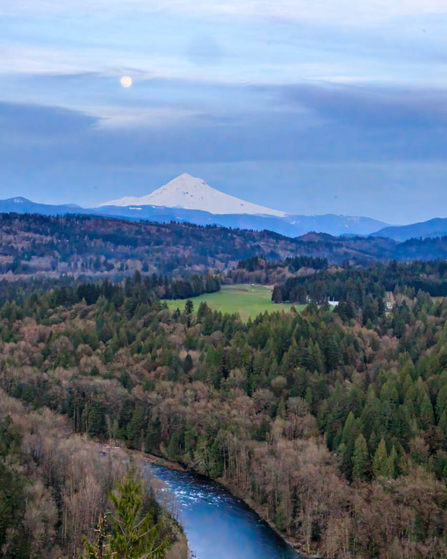 Clackamas County Oregon landscape (drone view) 