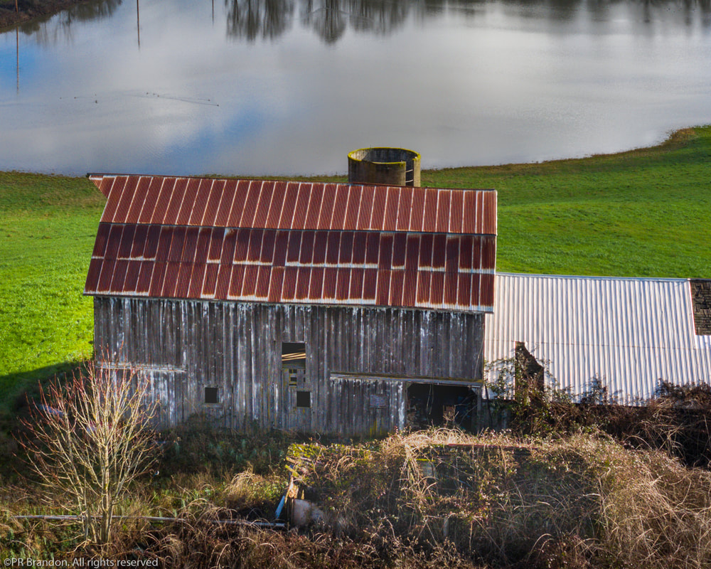 Barn in Washington County, Oregon (drone view)