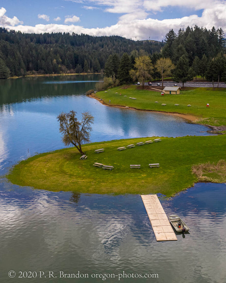 Photo of Haag Lake on SW West Shore Dr. (drone view)
