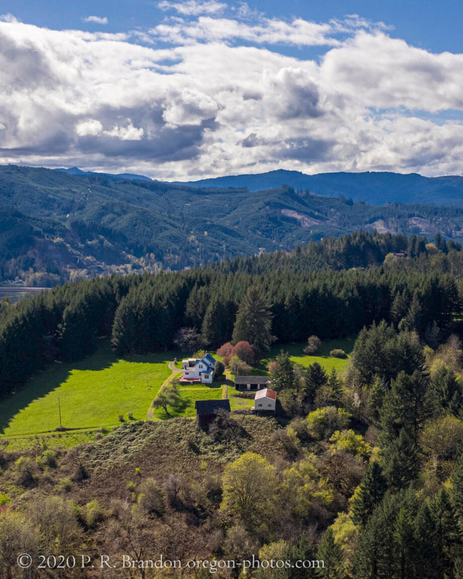 Photo of countryside from David Hill Rd. (drone view)