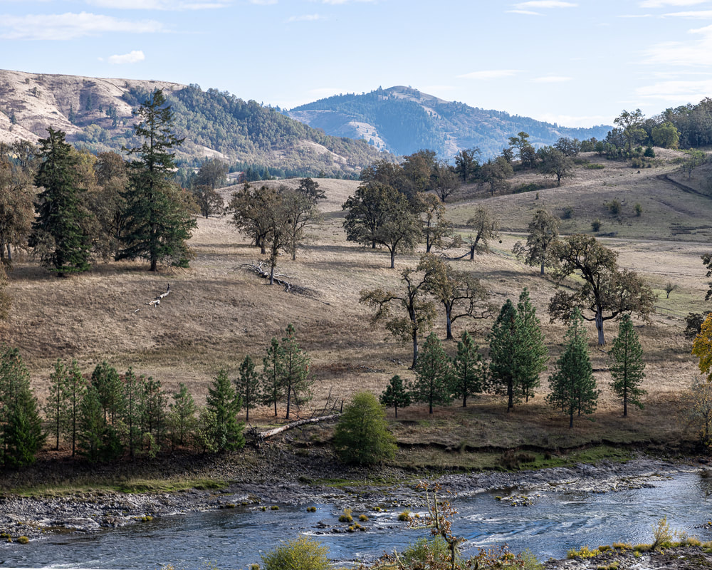 North Umpqua River by Bank Rd., view in Fall, Roseburg North