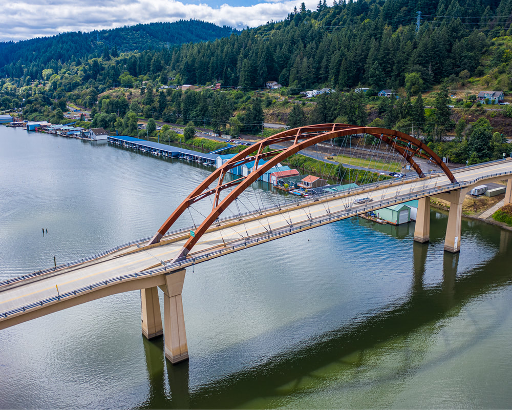 Sauvie Island Bridge (drone view)
