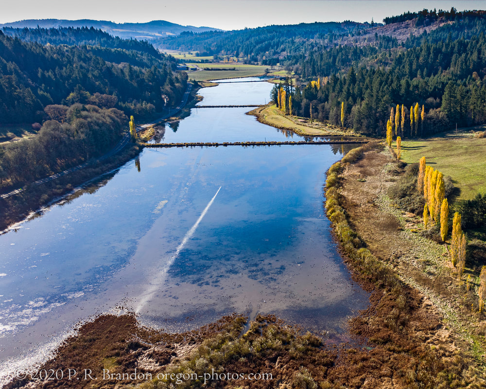Photo of pond on NE North Valley Rd. (drone view)