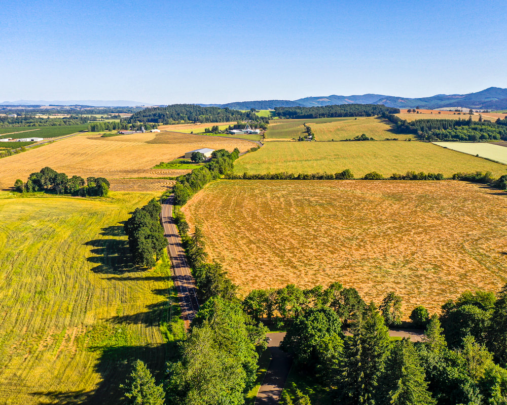 Drone landscape photo at Helmick Rd.