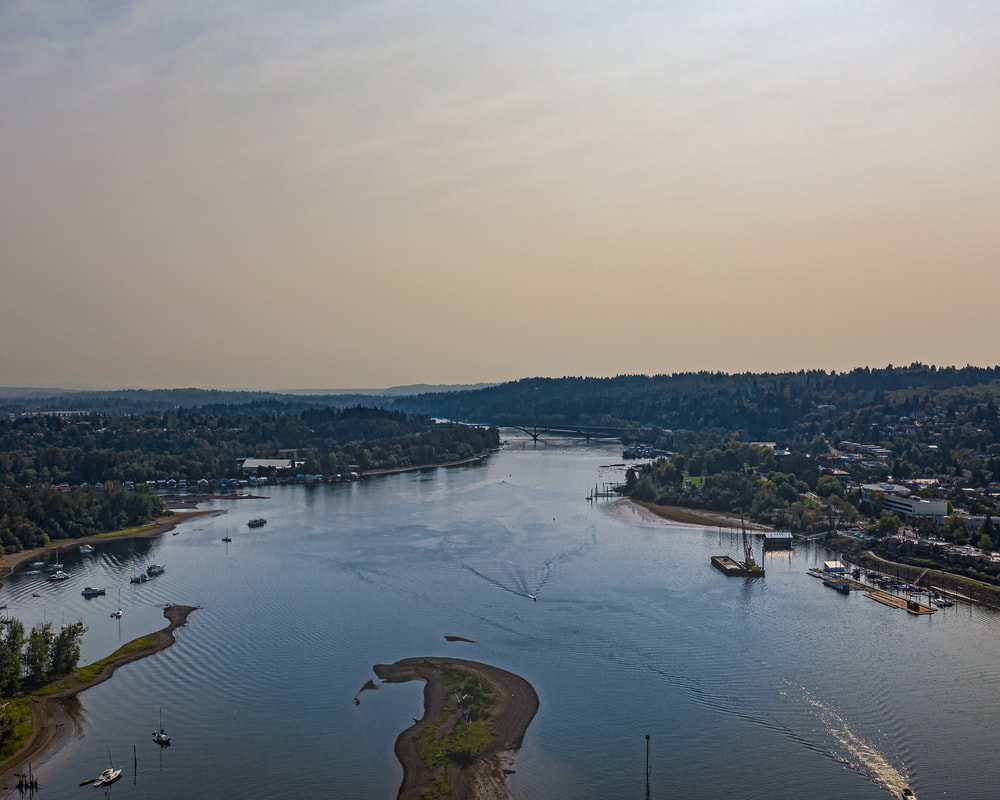 The Willamette River in Portland, Oregon