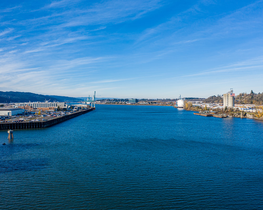 The Willamette River in Portland, Oregon