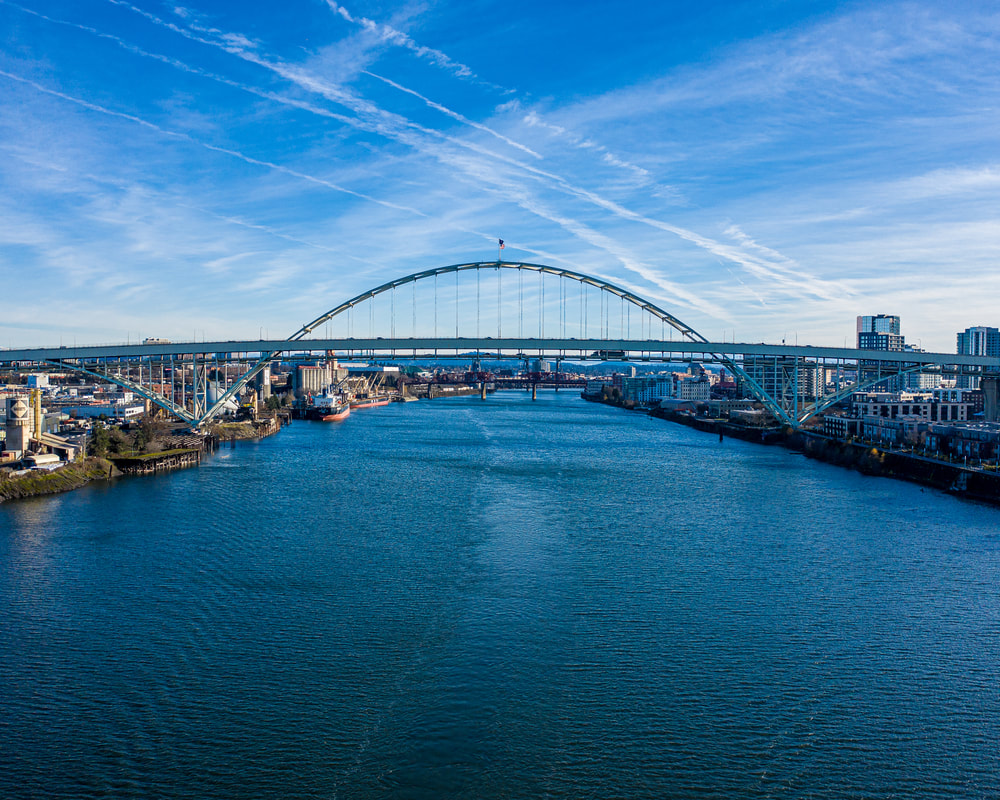 The Willamette River in Portland, Oregon
