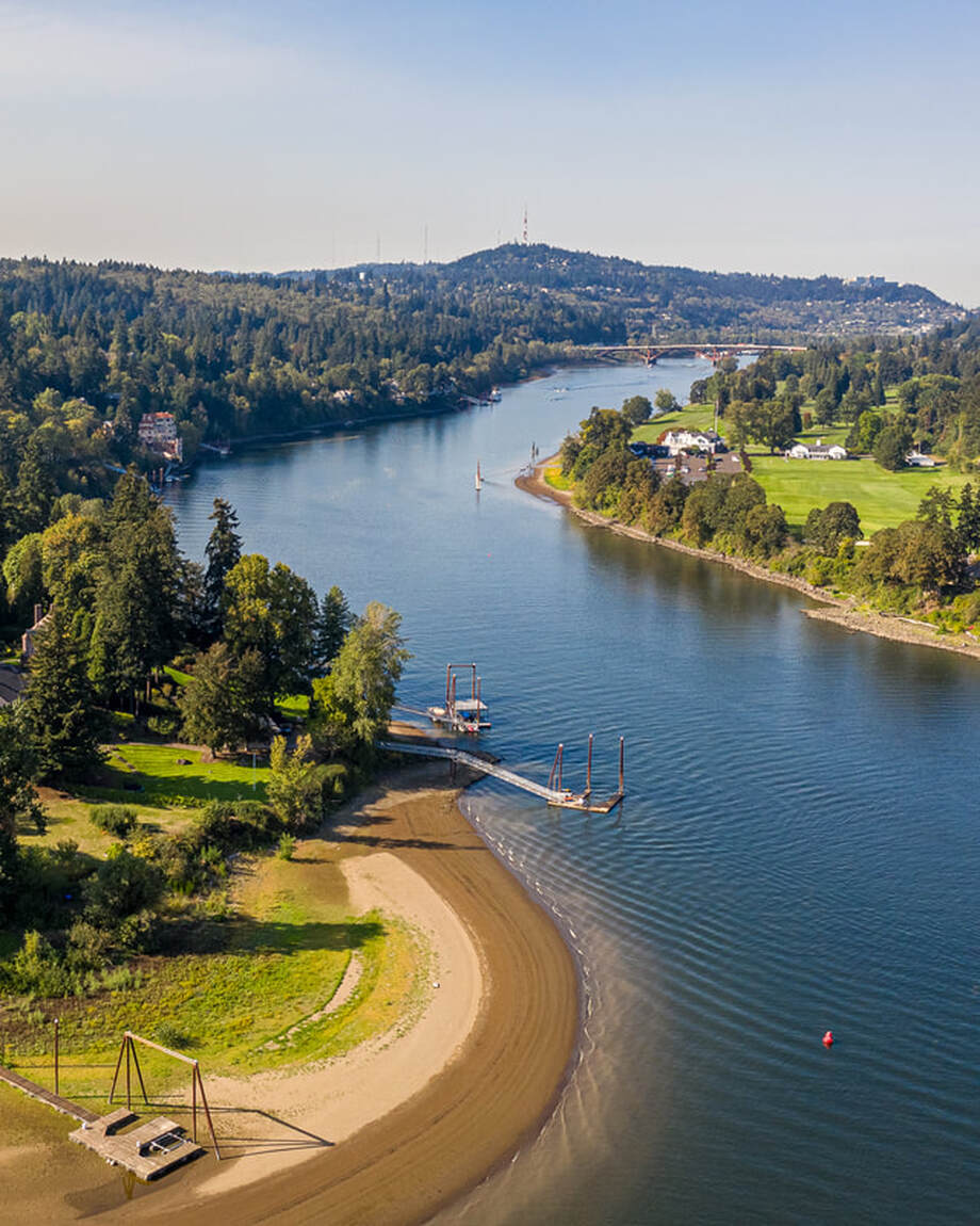 The Willamette River in Portland, Oregon