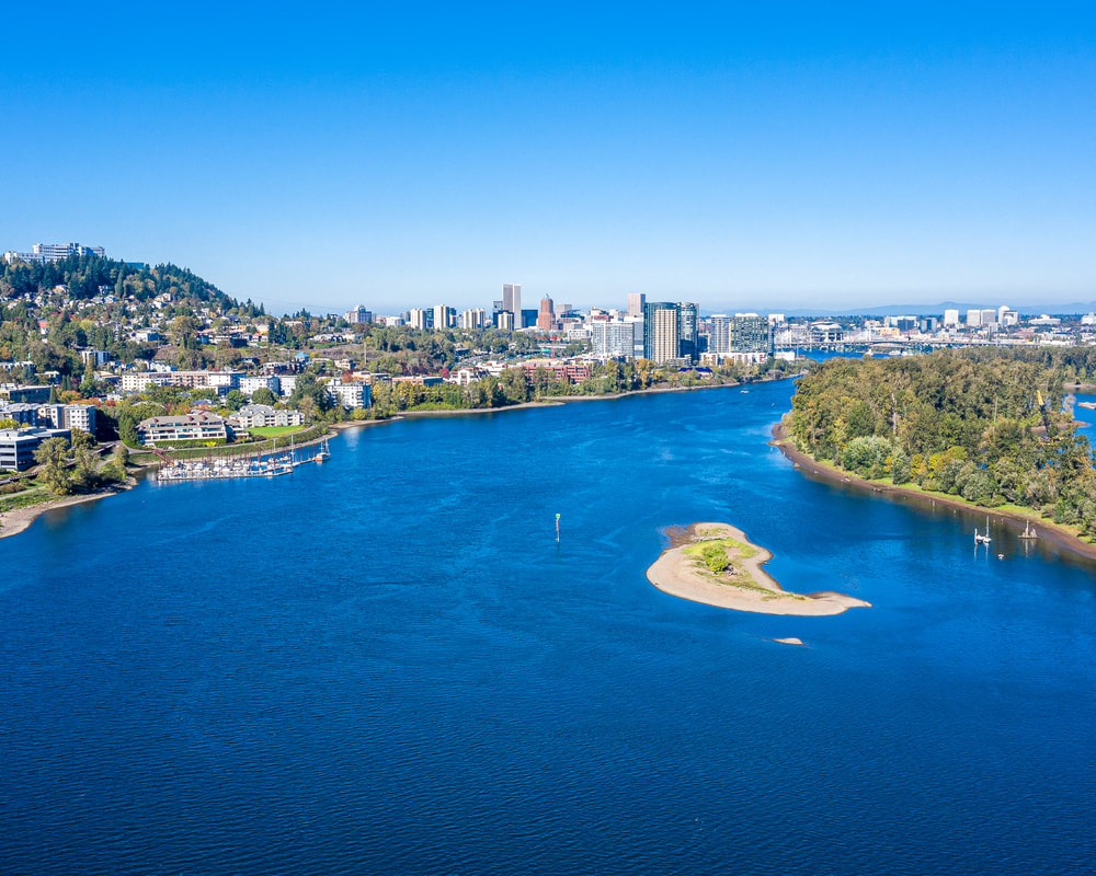 The Willamette River in Portland, Oregon