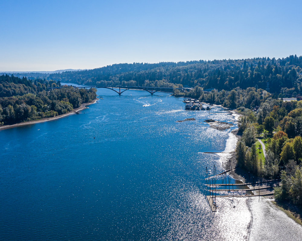 The Willamette River in Portland, Oregon
