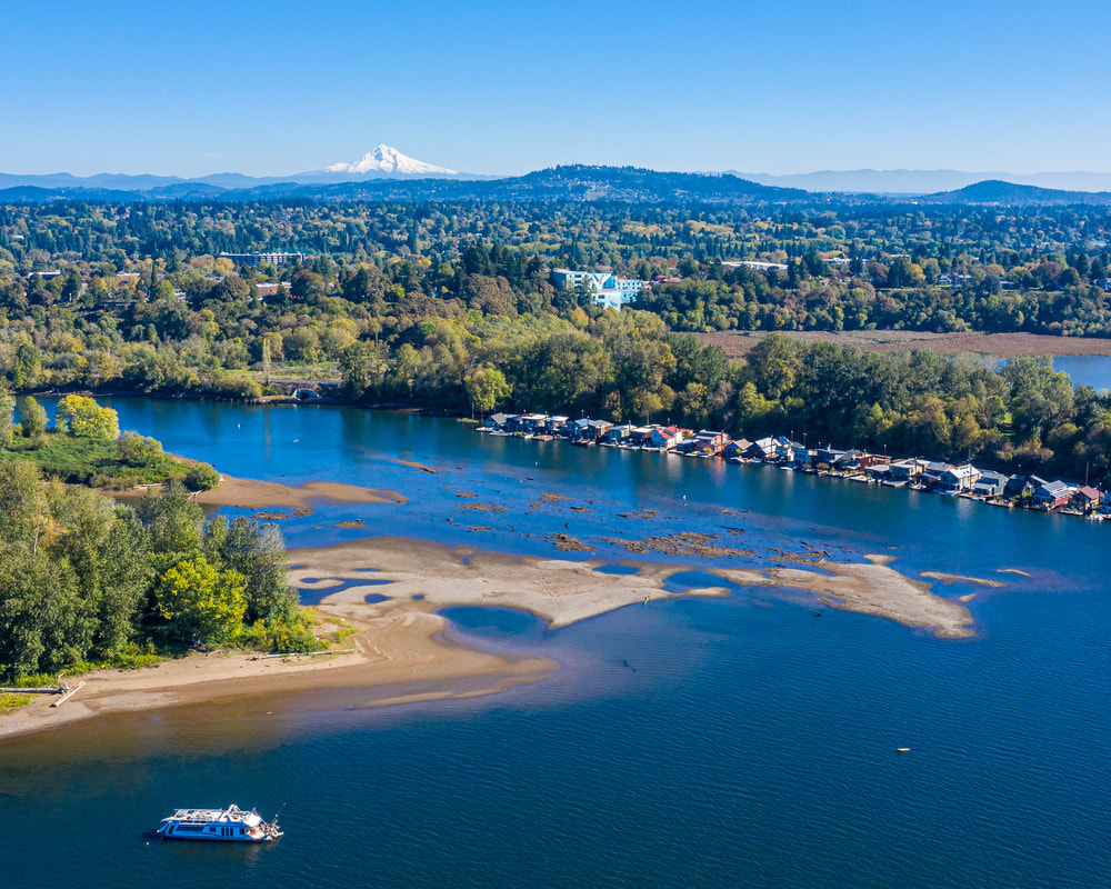 The Willamette River in Portland, Oregon