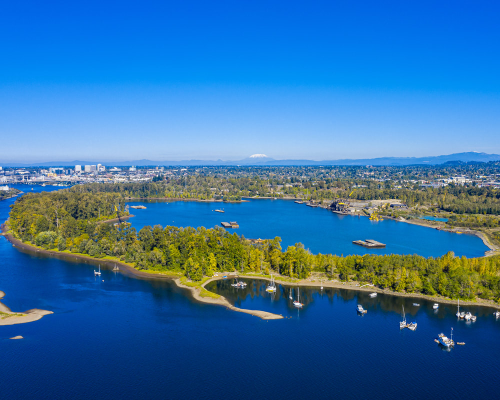 The Willamette River in Portland, Oregon