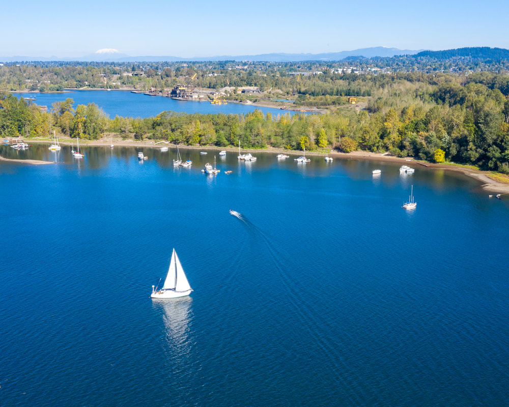 The Willamette River in Portland, Oregon