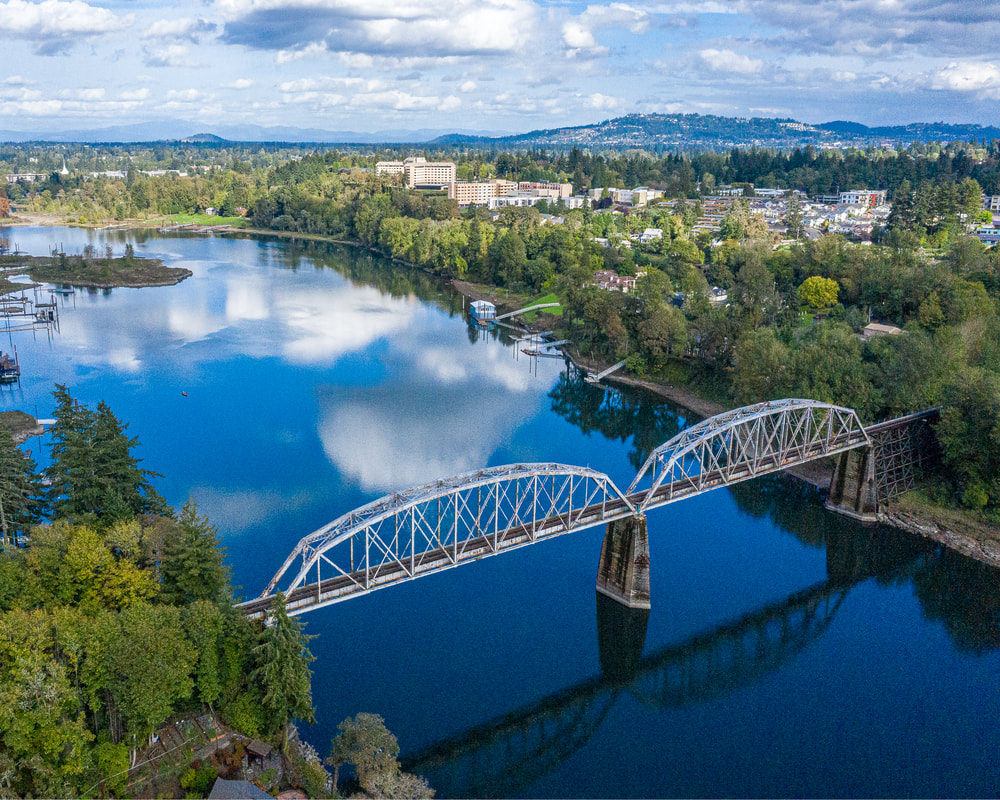 The Willamette River in Lake Oswego, Oregon