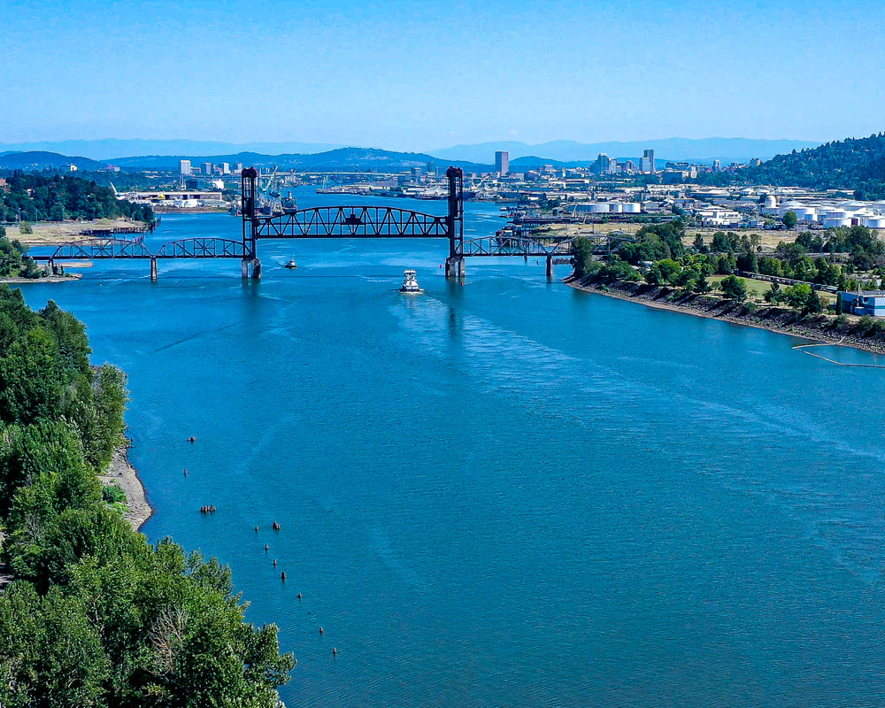 The Willamette River in Portland, Oregon