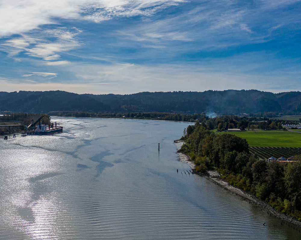 The Willamette River northeast of Portland