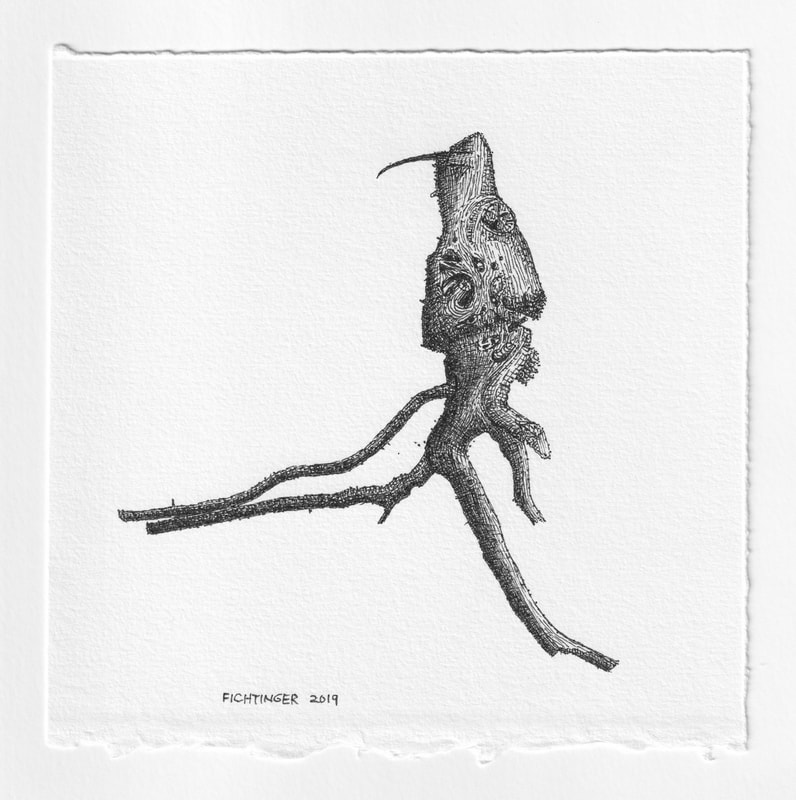 ink drawing of natural object