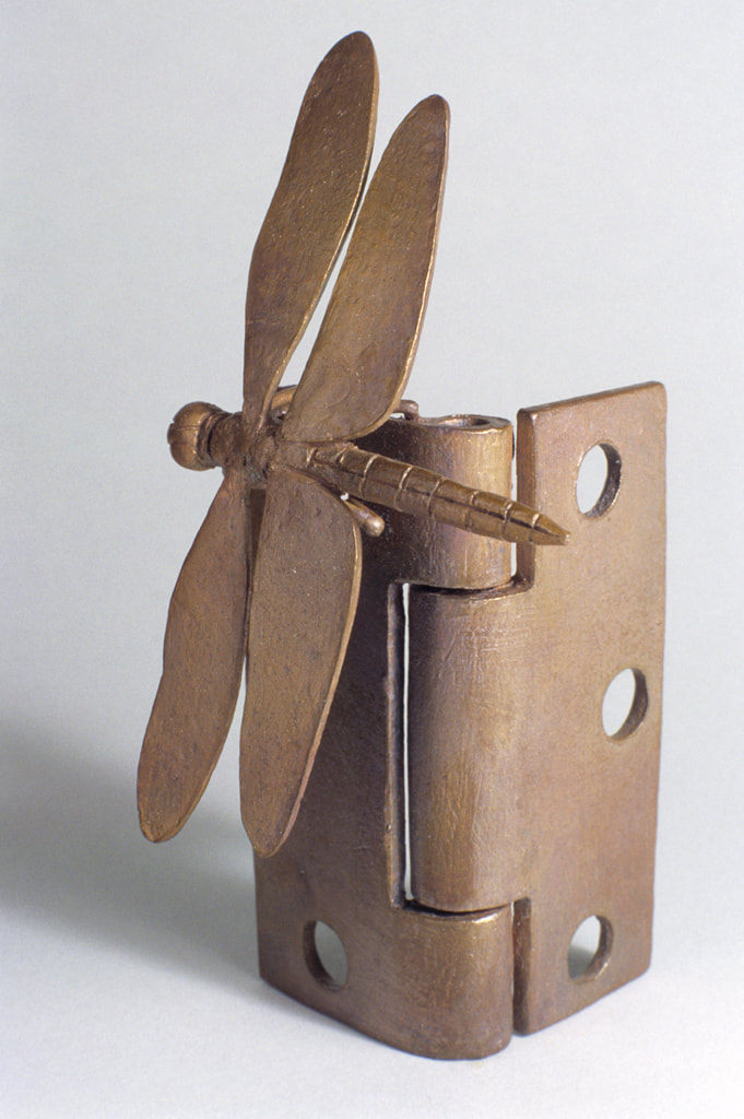 bronze sculpture insect and object