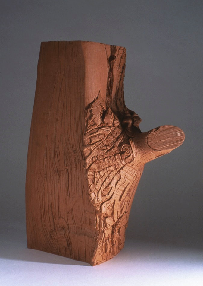 ceramic sculpture of firewood 