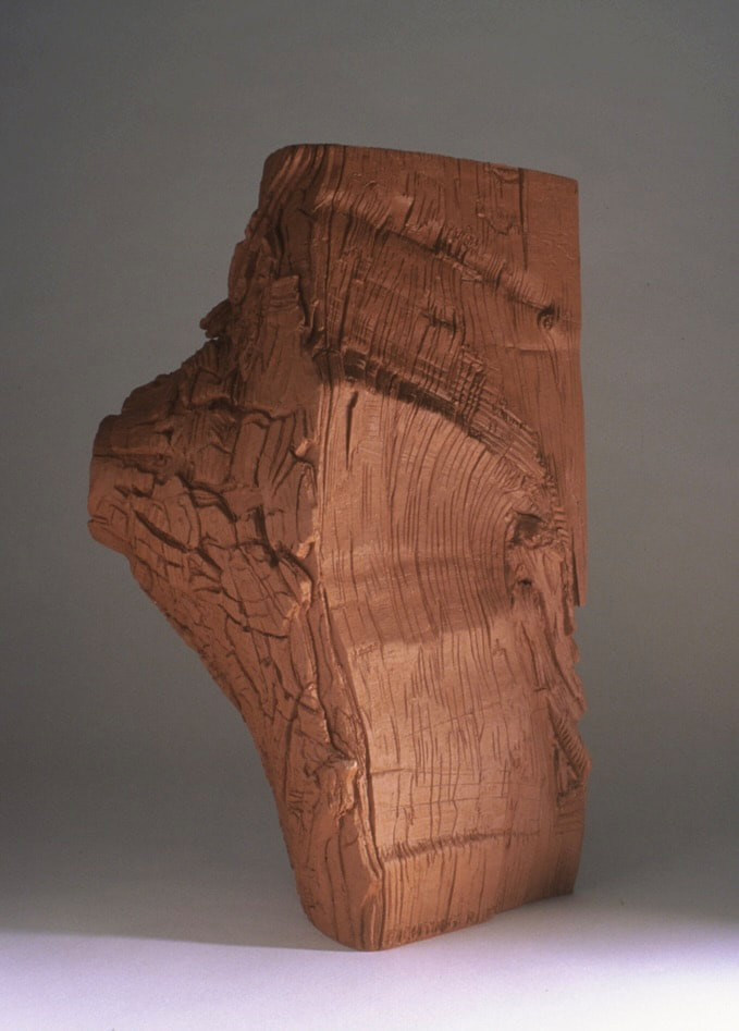 ceramic sculpture of firewood 