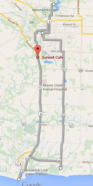 Map of Biking Route