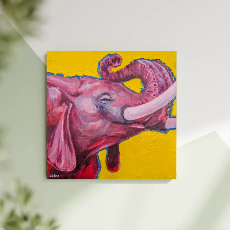 Jumbo in Pink - Art for Animals