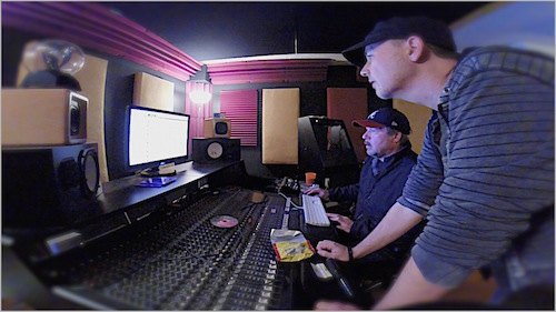 Joseph Patrick Moore and Rush Anderson (engineer) mixing The Rocktronix