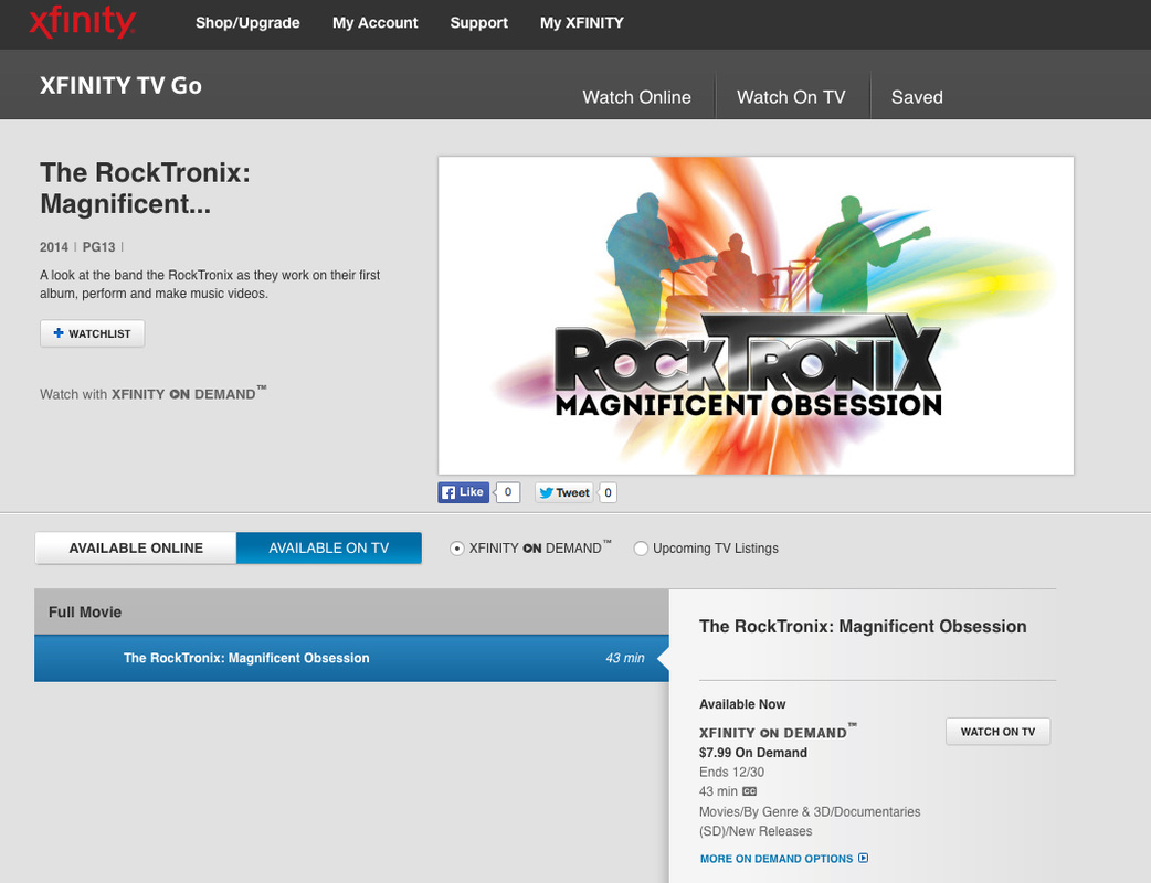 Xfinity OnDemand Music Documentary featuring The RockTronix.