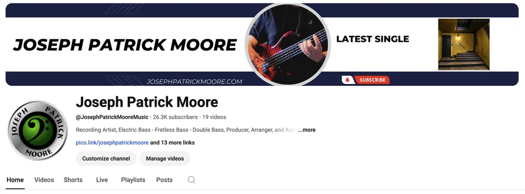 Joseph Patrick Moore on Youtube