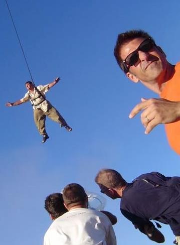 Watching the director to 'cut' (as an AD you always want the stunt to be over:)
