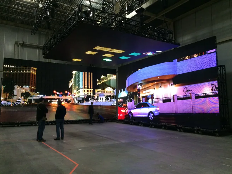 Shooting driving shots on stage for the feature film "All Eyes On Me"