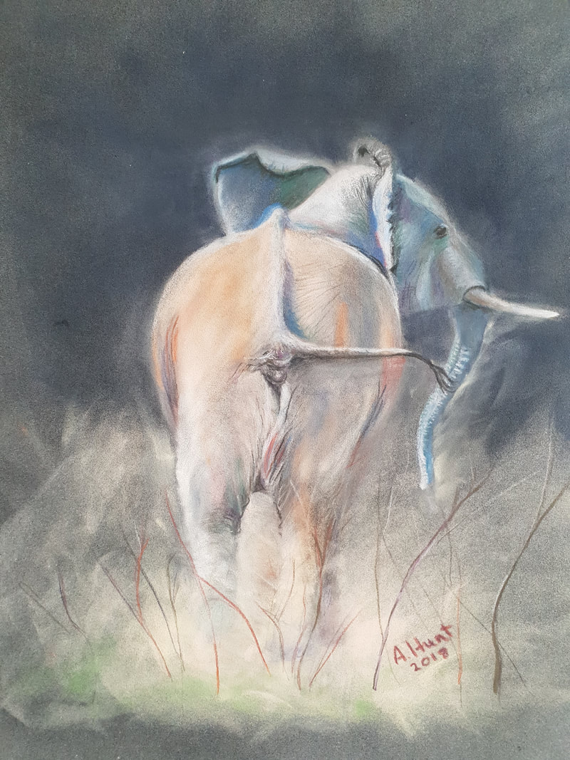 running away elephant