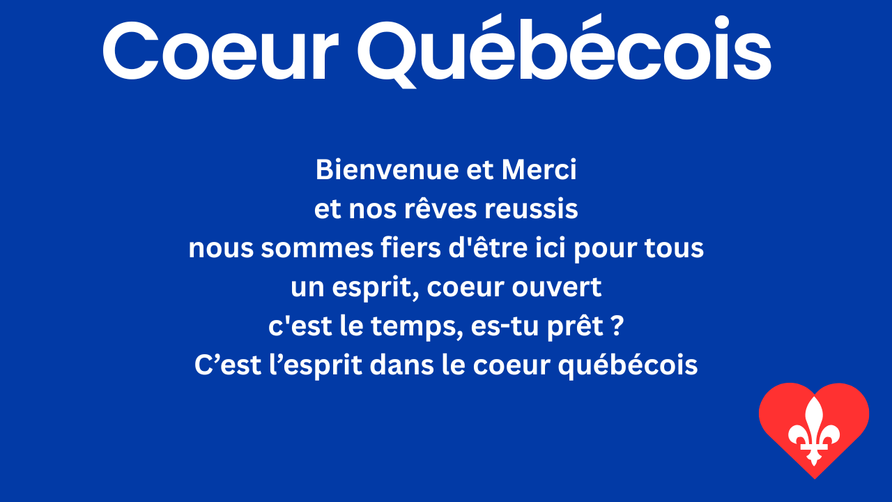 Coeur Québécois - chanson pour la fête nationale du Québec de la Saint-Jean-Baptiste