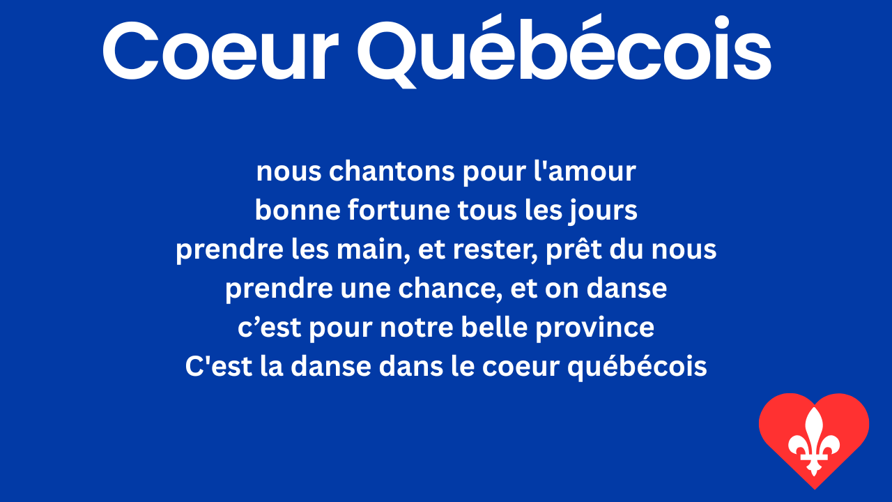 Coeur Québécois - chanson pour la fête nationale du Québec de la Saint-Jean-Baptiste