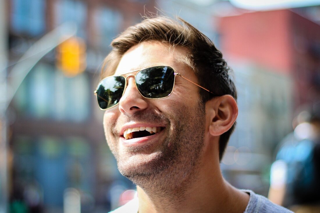 man laughing