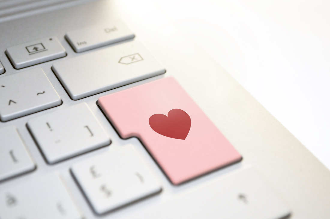 keyboard with heart