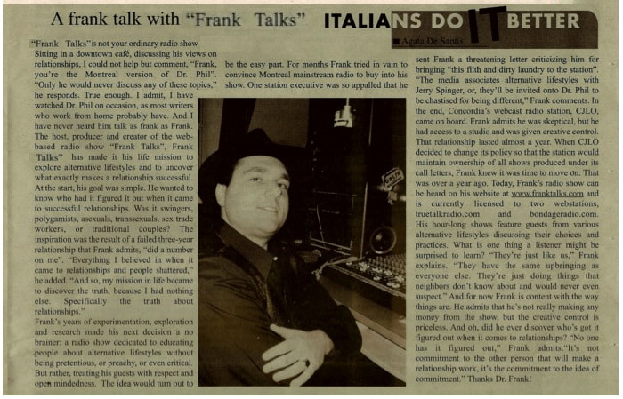 Italians Do It Better Newspaper Column