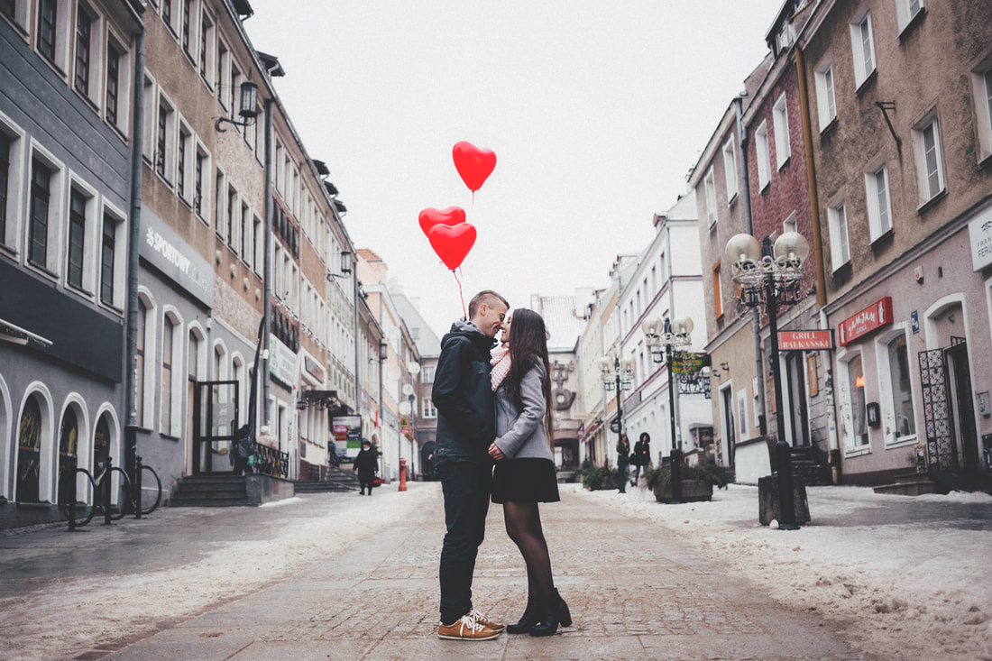 red heart shaped balloons