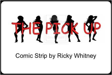 The pick up comic strip logo