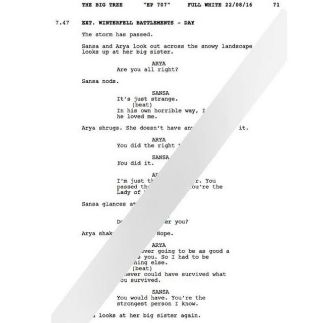 game of thrones script