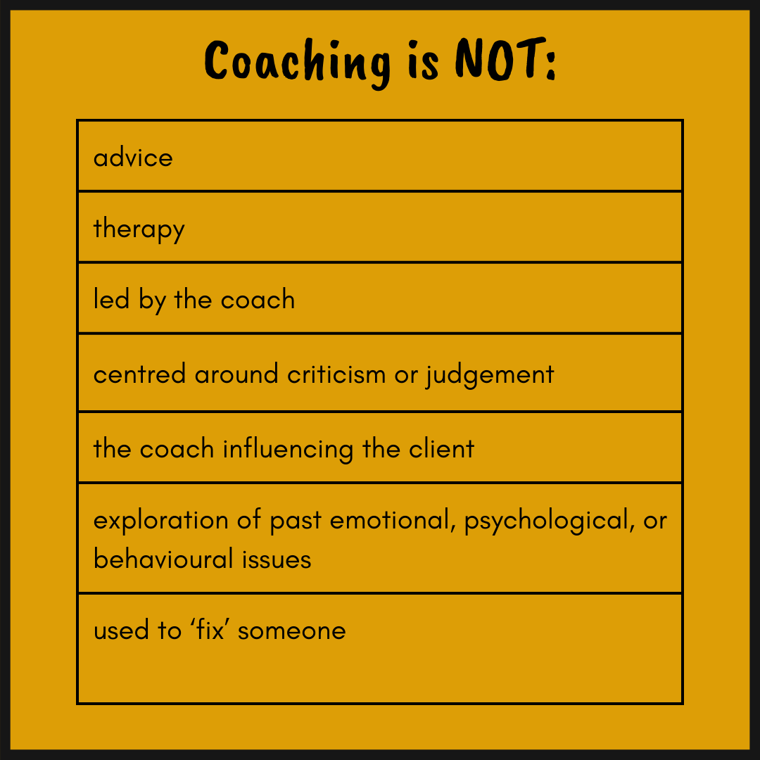 ADHD coaching is not Picture