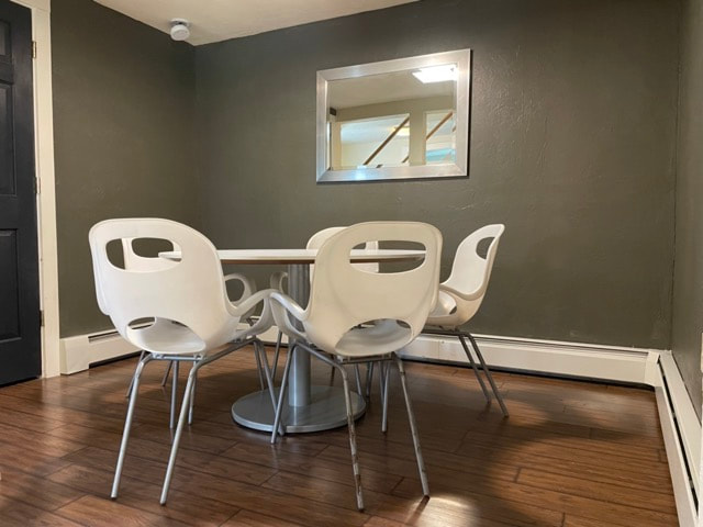 Kitchen with 2 dining room tables
